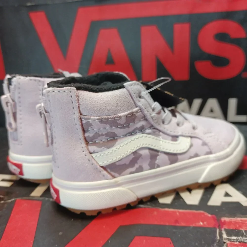 Vans Toddler Size 4.0 Sk8 Hi MTE-1 Zip/Lace Orchid Ice/Leopard VN0A5HZZ6H9